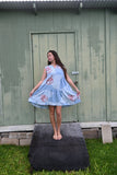 Babydoll Dress in Orchid Skies