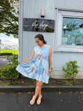 Babydoll Dress in Orchid Skies