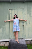 Babydoll Dress in Orchid Skies